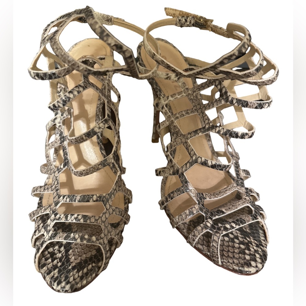 Schultz Snakeskin Heels